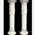 Factory price round marble stone roman pillars column molds for sale